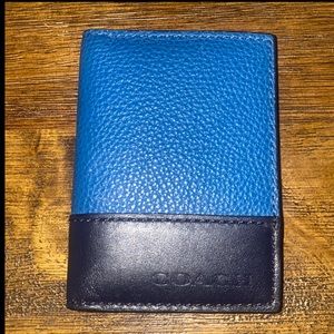 Coach blue and black wallet